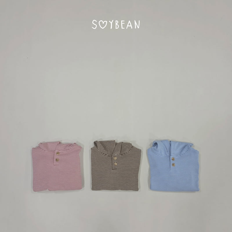 Soybean - Korean Children Fashion - #discoveringself - Striped Button Hoodie - 9
