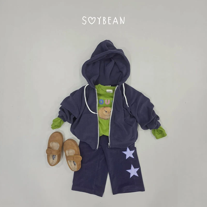 Soybean - Korean Children Fashion - #discoveringself - Soft Hooded Zip-Up - 5