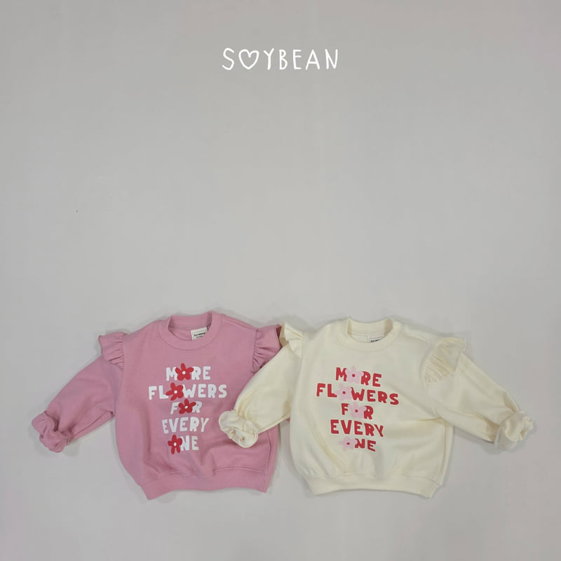 Soybean - Korean Children Fashion - #discoveringself - Flower Frill Sweatshirt