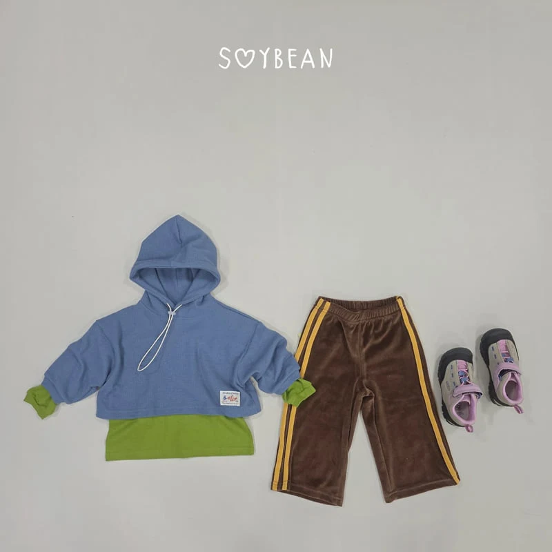 Soybean - Korean Children Fashion - #discoveringself - Waffle String Hooded Tee - 12