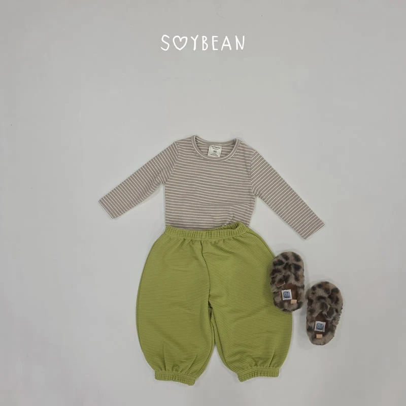 Soybean - Korean Children Fashion - #discoveringself - Jam Striped Top and Bottom Set - 12