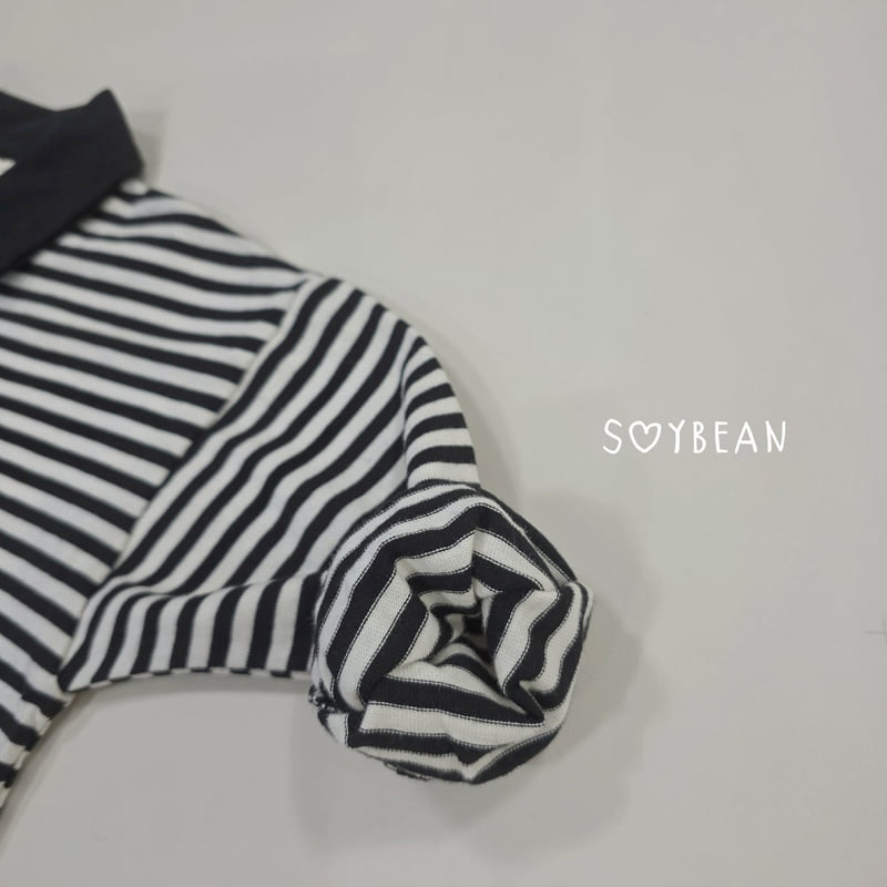 Soybean - Korean Children Fashion - #discoveringself - Striped Collar Sweatshirt - 9