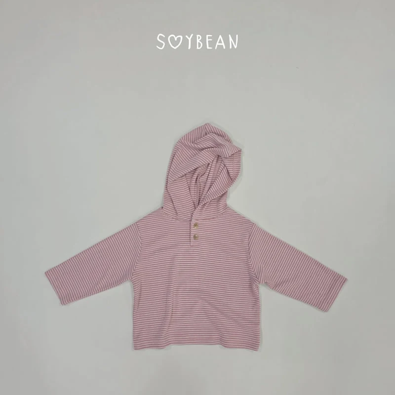 Soybean - Korean Children Fashion - #fashionkids - Striped Button Hoodie - 10