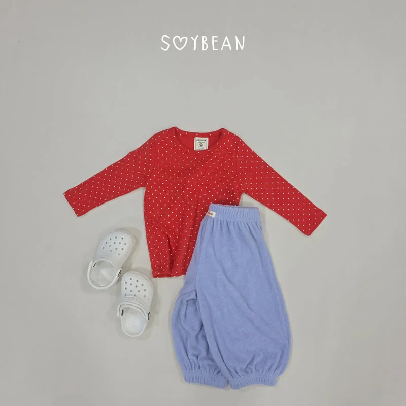 Soybean - Korean Children Fashion - #fashionkids - Dot Cokcok Top and Bottom Set - 9