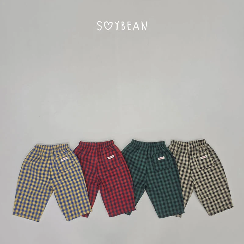 Soybean - Korean Children Fashion - #fashionkids - Check Check Autumn Pants