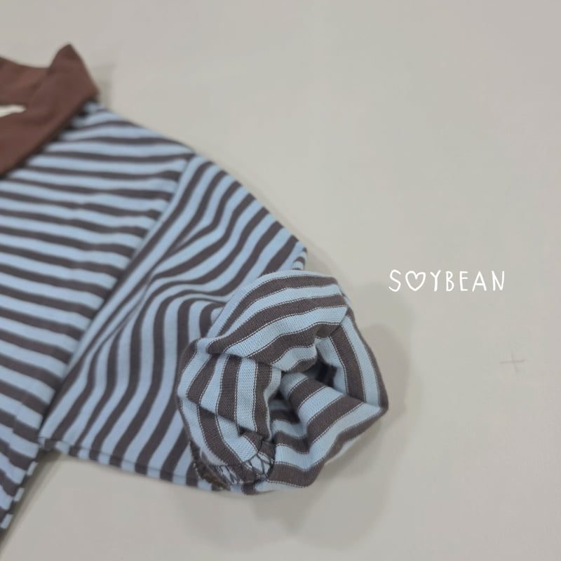 Soybean - Korean Children Fashion - #fashionkids - Striped Collar Sweatshirt - 10