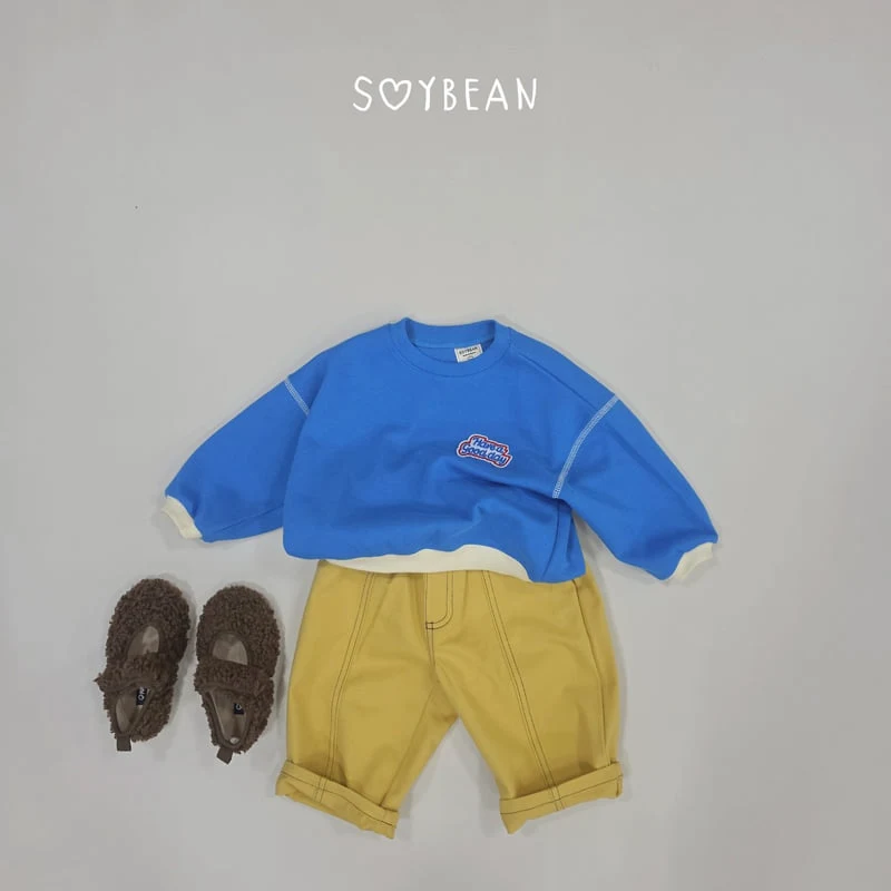 Soybean - Korean Children Fashion - #discoveringself - Good Day Color Block Sweatshirt - 4