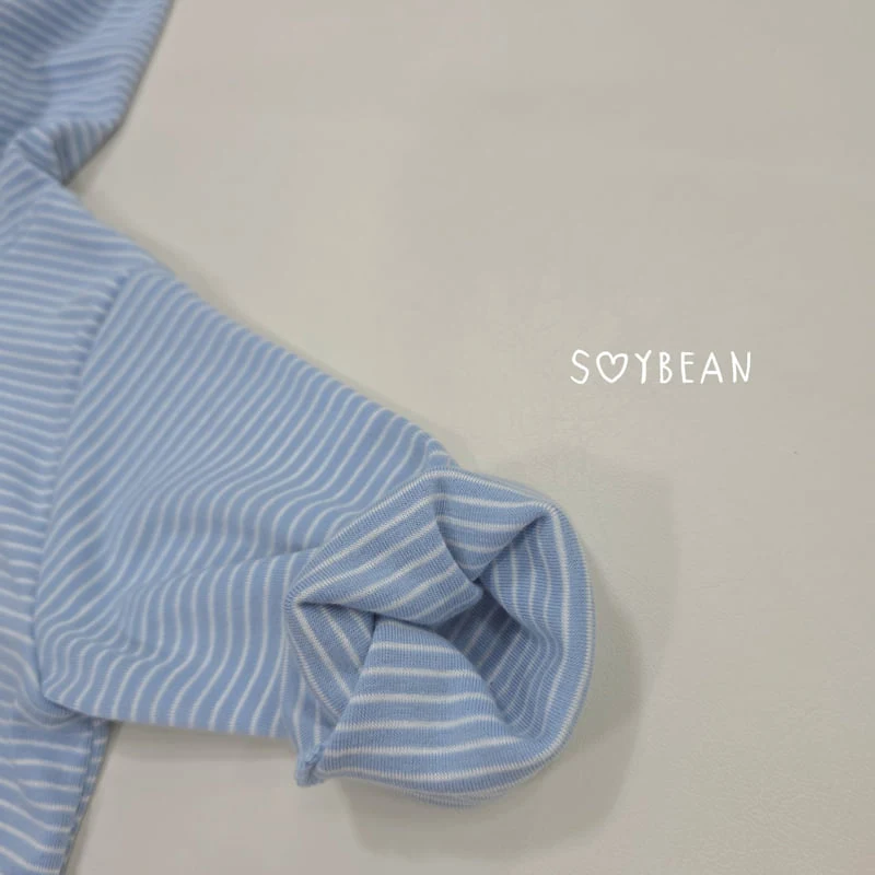 Soybean - Korean Children Fashion - #kidsshorts - Striped Button Hoodie - 11