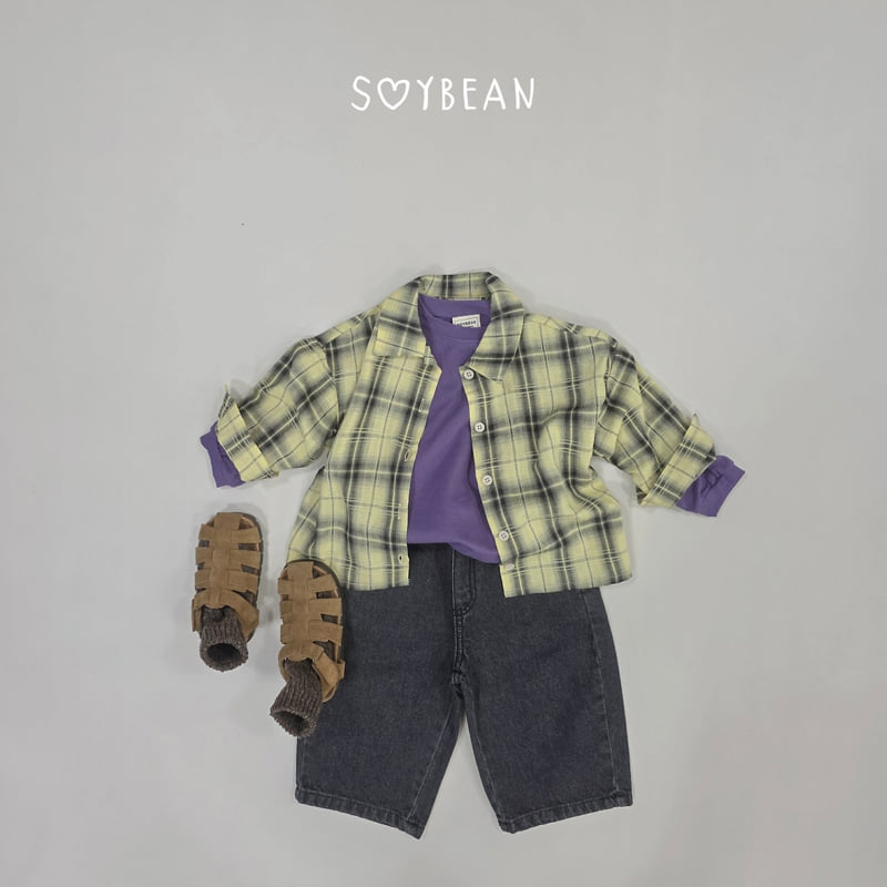 Soybean - Korean Children Fashion - #kidsshorts - Plaid Boxy Shirt - 7