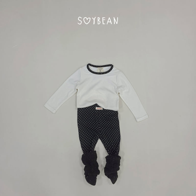 Soybean - Korean Children Fashion - #fashionkids - Heart-Flutter Dot Loungewear - 4