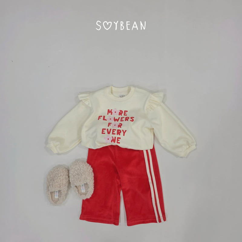 Soybean - Korean Children Fashion - #kidsshorts - Flower Frill Sweatshirt - 3