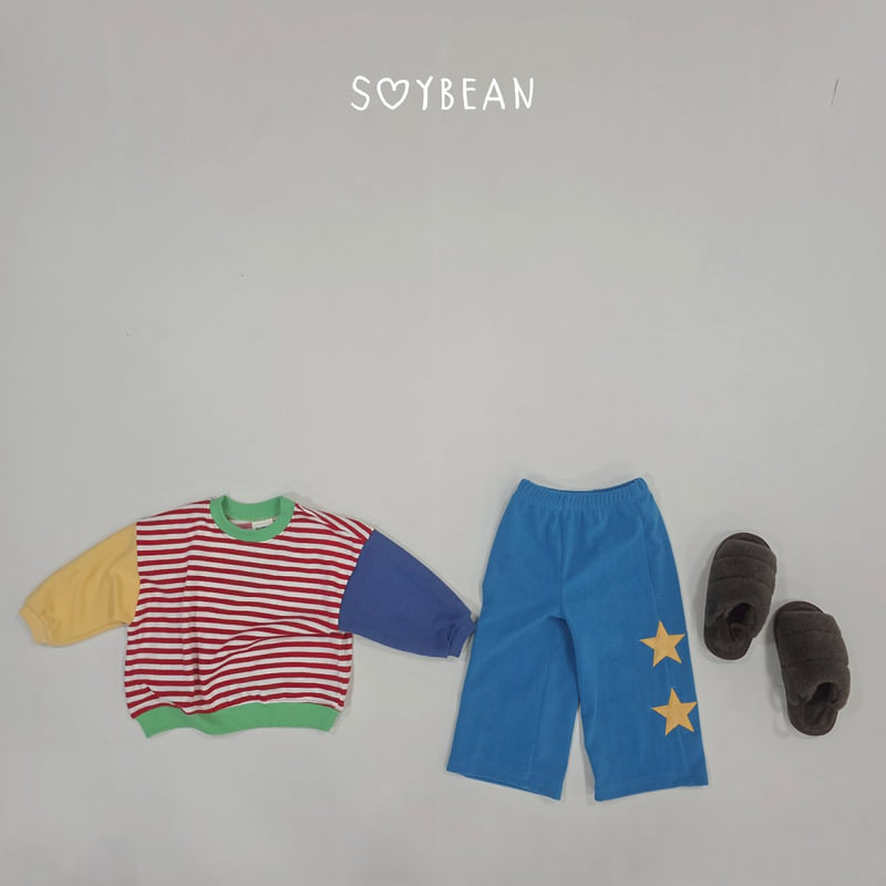 Soybean - Korean Children Fashion - #kidsshorts - Striped Crayon Sweatshirt - 8