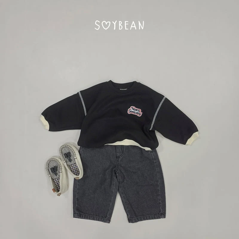 Soybean - Korean Children Fashion - #kidsshorts - Good Day Color Block Sweatshirt - 5