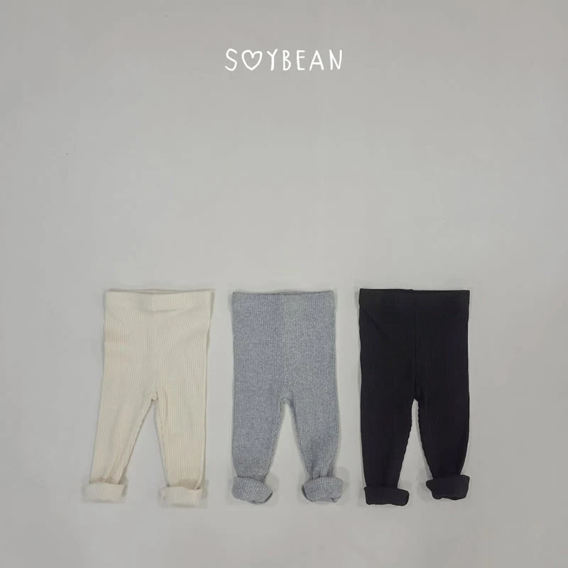 Soybean - Korean Children Fashion - #kidsstore - Ribbed Leggings