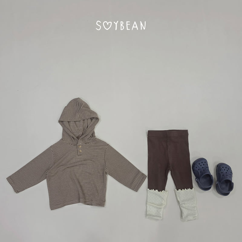 Soybean - Korean Children Fashion - #kidsstore - Striped Button Hoodie - 12
