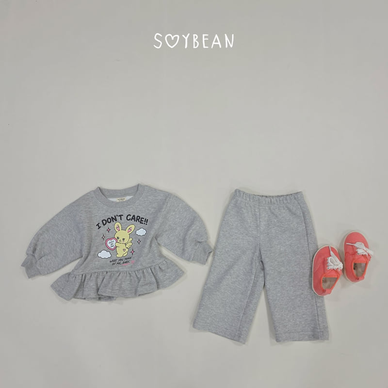 Soybean - Korean Children Fashion - #kidsstore - Bunny Frill Wide Top and Bottom Set - 6