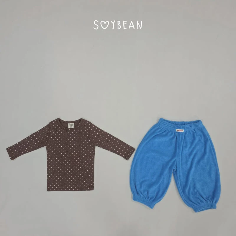 Soybean - Korean Children Fashion - #kidzfashiontrend - Dot Cokcok Top and Bottom Set - 12