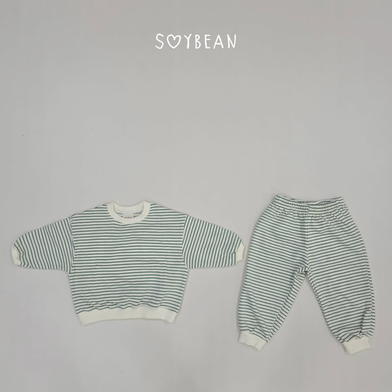 Soybean - Korean Children Fashion - #kidzfashiontrend - Striped Top and Bottom Set - 8