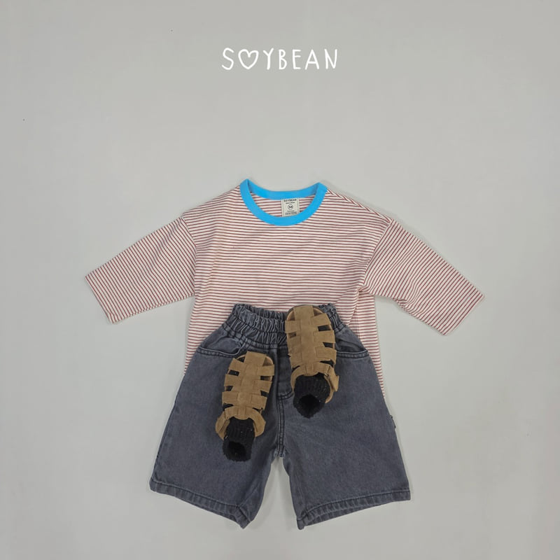 Soybean - Korean Children Fashion - #kidzfashiontrend - Denim Bermuda Pants - 7