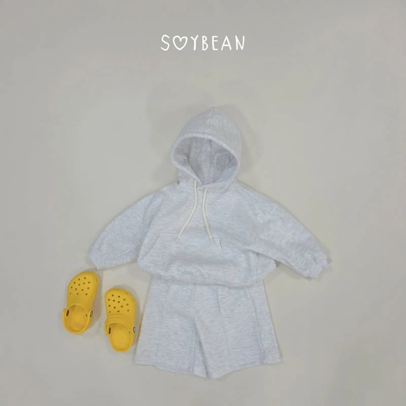 Soybean - Korean Children Fashion - #kidzfashiontrend - Hooded Bermuda Top and Bottom Set - 6