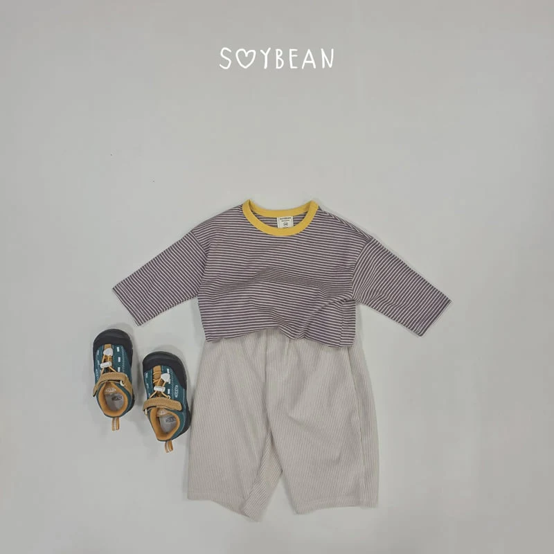 Soybean - Korean Children Fashion - #kidzfashiontrend - Color Striped Tee - 6