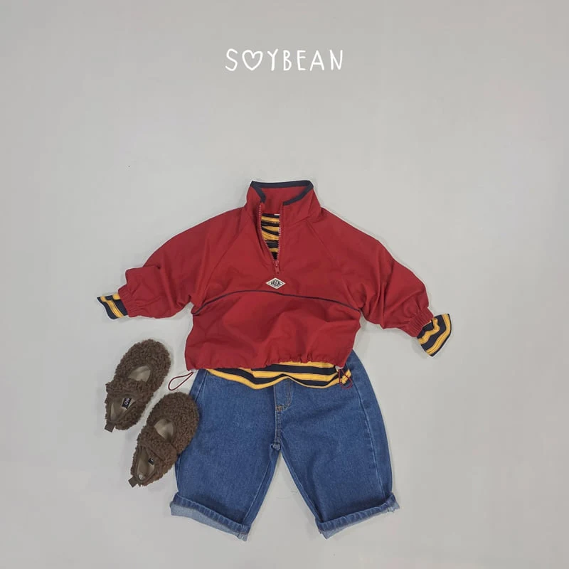 Soybean - Korean Children Fashion - #kidzfashiontrend - Wind Half-Zip - 3