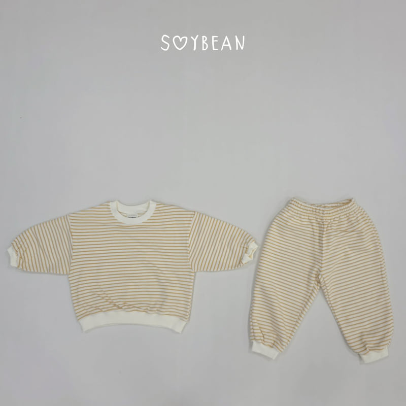 Soybean - Korean Children Fashion - #littlefashionista - Striped Top and Bottom Set - 10