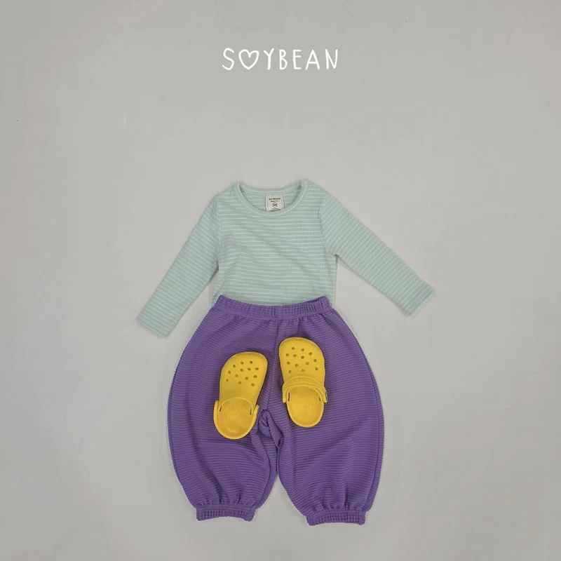 Soybean - Korean Children Fashion - #Kfashion4kids - Jam Striped Top and Bottom Set - 4