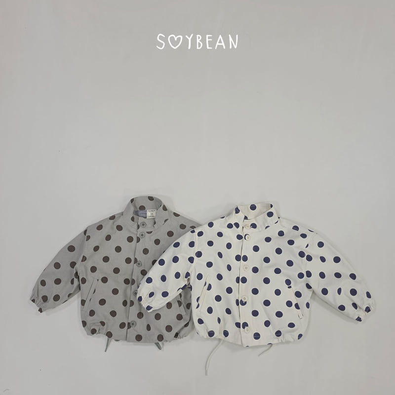 Soybean - Korean Children Fashion - #magicofchildhood - Loose Fit Dot Safari Jacket