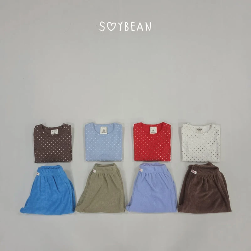 Soybean - Korean Children Fashion - #magicofchildhood - Dot Cokcok Top and Bottom Set