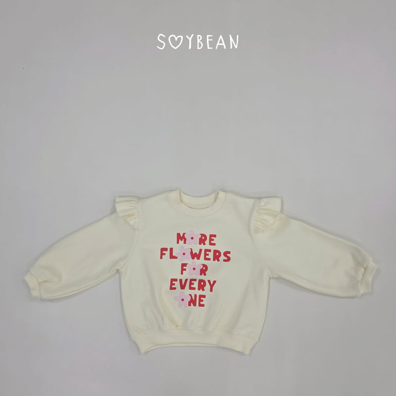 Soybean - Korean Children Fashion - #magicofchildhood - Flower Frill Sweatshirt - 8