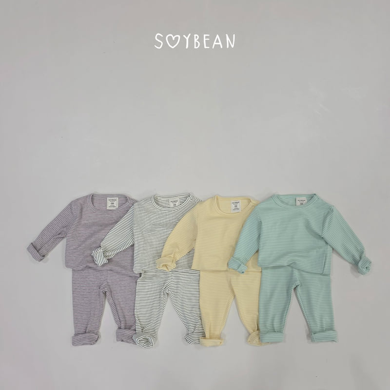 Soybean - Korean Children Fashion - #minifashionista - Striped Loungewear