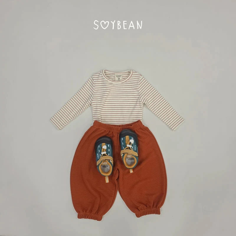 Soybean - Korean Children Fashion - #minifashionista - Jam Striped Top and Bottom Set - 6