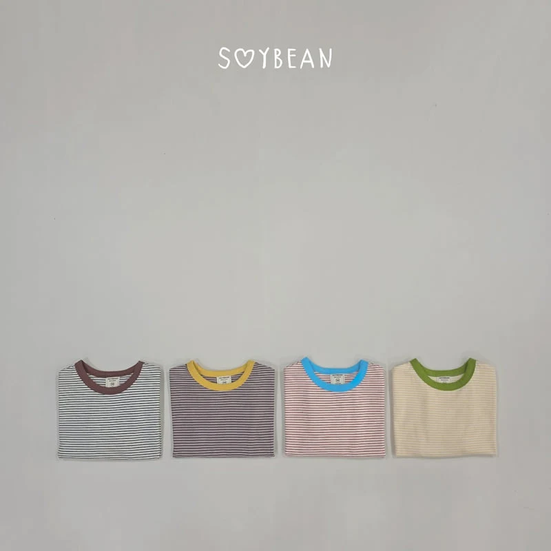 Soybean - Korean Children Fashion - #minifashionista - Color Striped Tee - 10