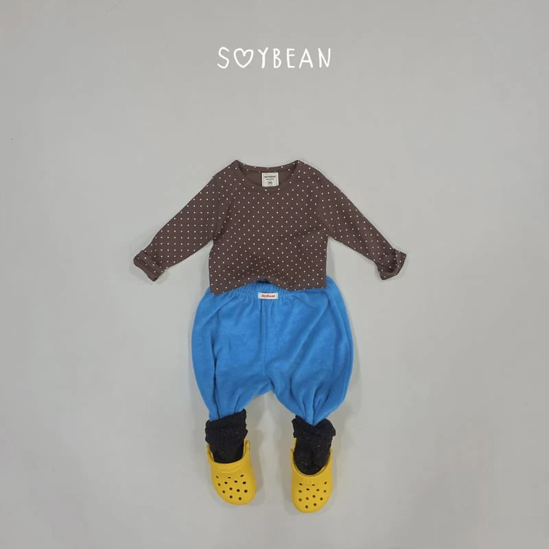 Soybean - Korean Children Fashion - #prettylittlegirls - Dot Cokcok Top and Bottom Set - 3