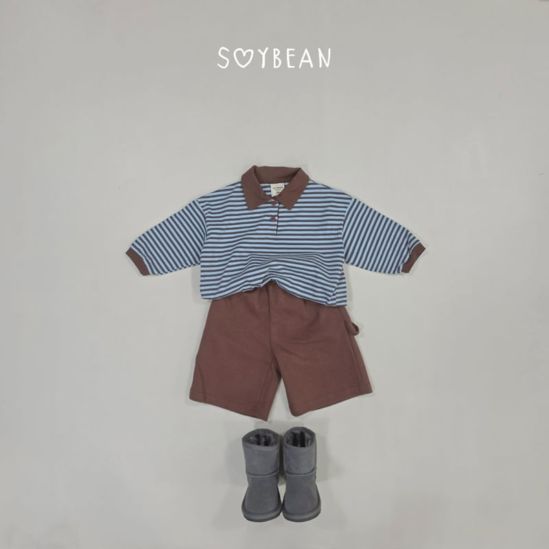 Soybean - Korean Children Fashion - #minifashionista - Striped Collar Sweatshirt - 4