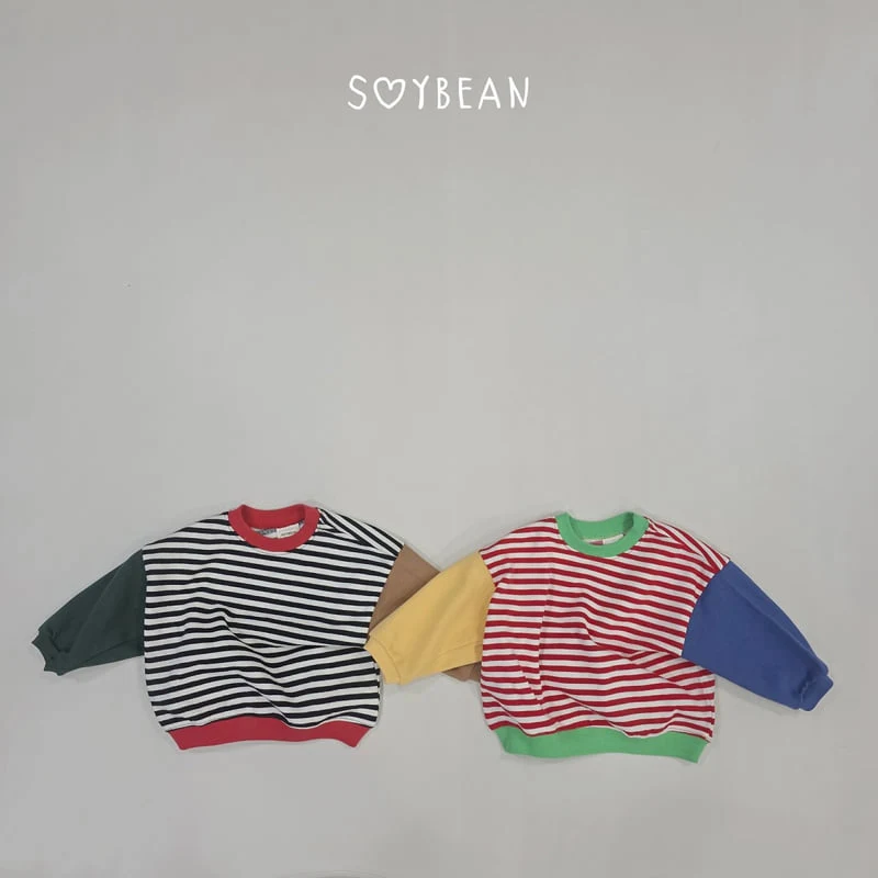 Soybean - Korean Children Fashion - #prettylittlegirls - Striped Crayon Sweatshirt