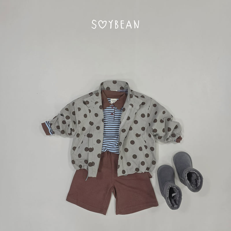 Soybean - Korean Children Fashion - #stylishchildhood - Loose Fit Dot Safari Jacket - 6