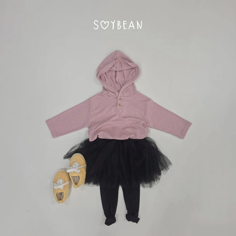 Soybean - Korean Children Fashion - #stylishchildhood - Striped Button Hoodie - 5