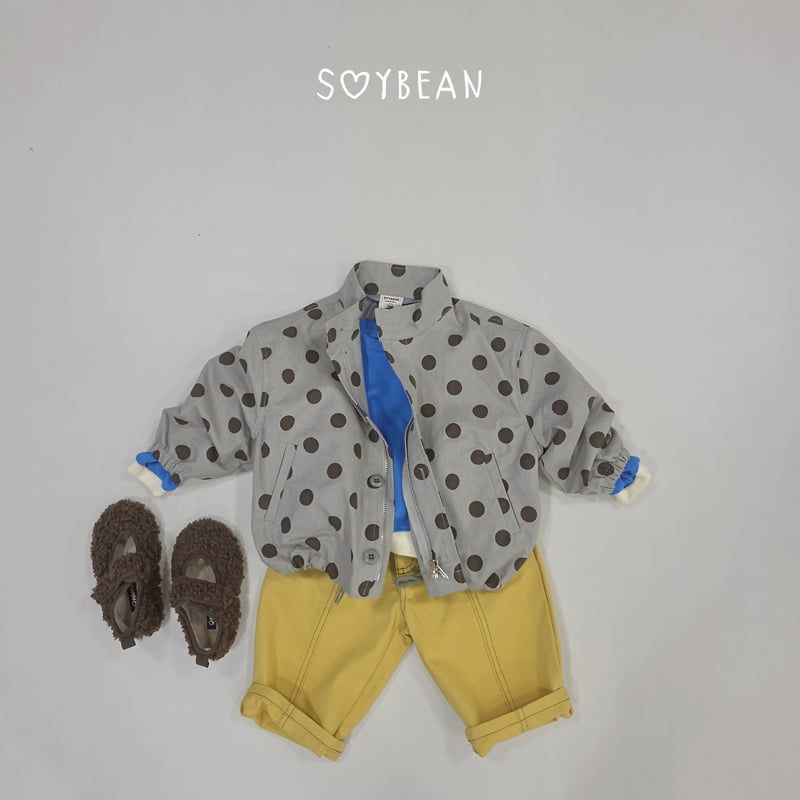 Soybean - Korean Children Fashion - #prettylittlegirls - Loose Fit Dot Safari Jacket - 4