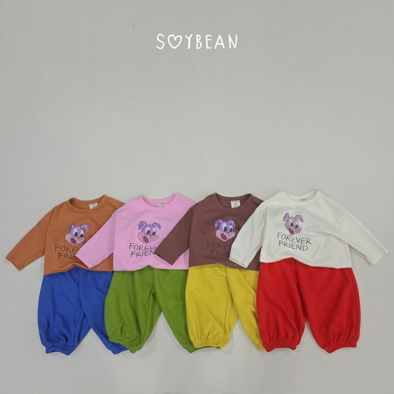 Soybean - Korean Children Fashion - #toddlerclothing - Bunny French Top and Bottom Set