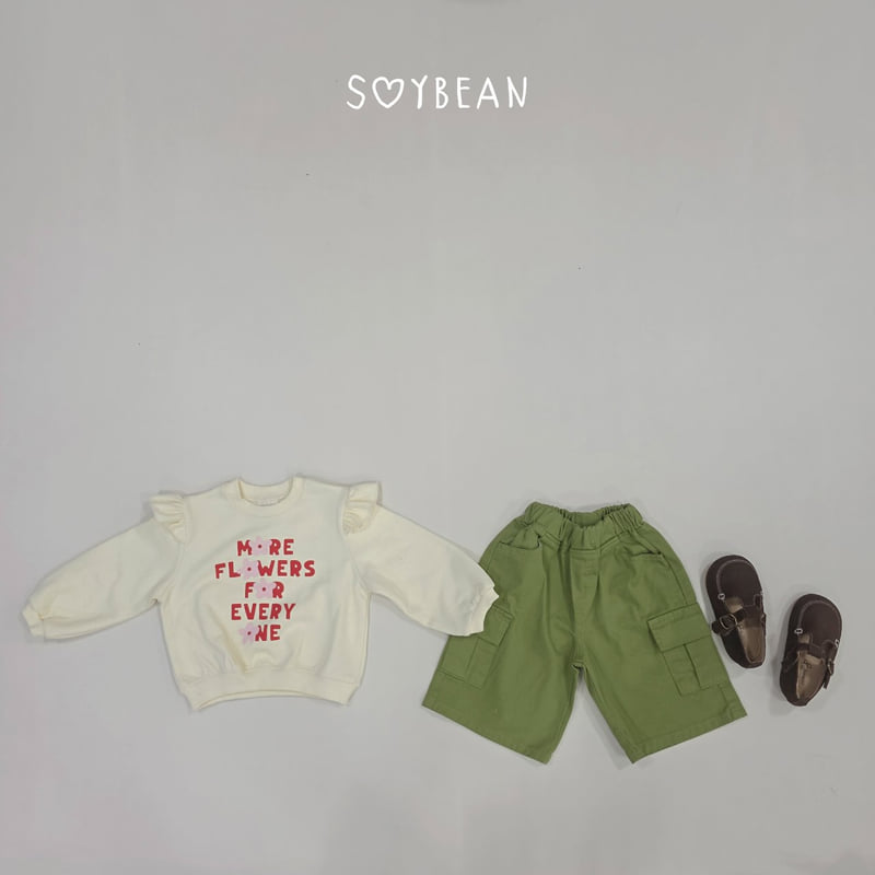 Soybean - Korean Children Fashion - #toddlerclothing - Flower Frill Sweatshirt - 12