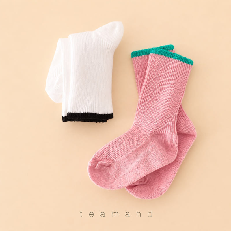 Teamand - Korean Children Fashion - #Kfashion4kids - Raspberry Sock Set