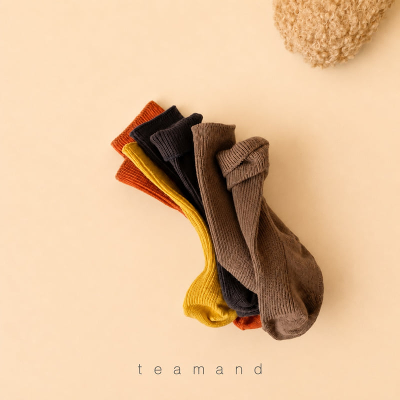 Teamand - Korean Children Fashion - #Kfashion4kids - Maple Sock Set Mom Couple - 5