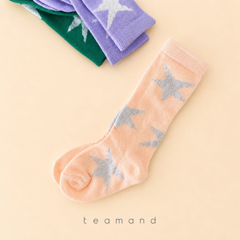 Teamand - Korean Children Fashion - #kidzfashiontrend - Star Knee Sock Set - 4