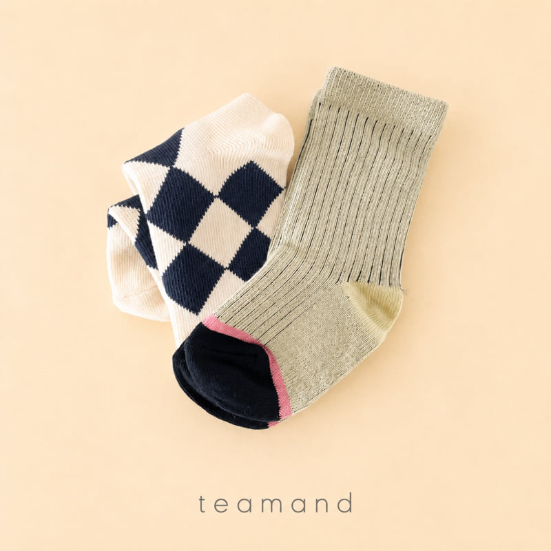 Teamand - Korean Children Fashion - #Kfashion4kids - Berlin Sock Set Mom Couple - 7