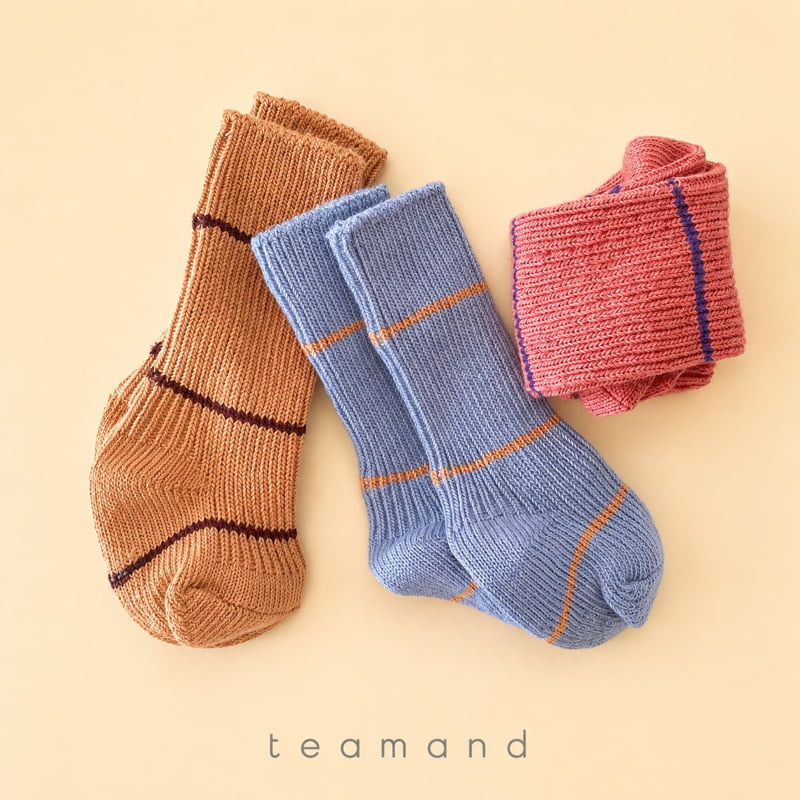 Teamand - Korean Children Fashion - #childofig - Herge Knee Sock Set - 7