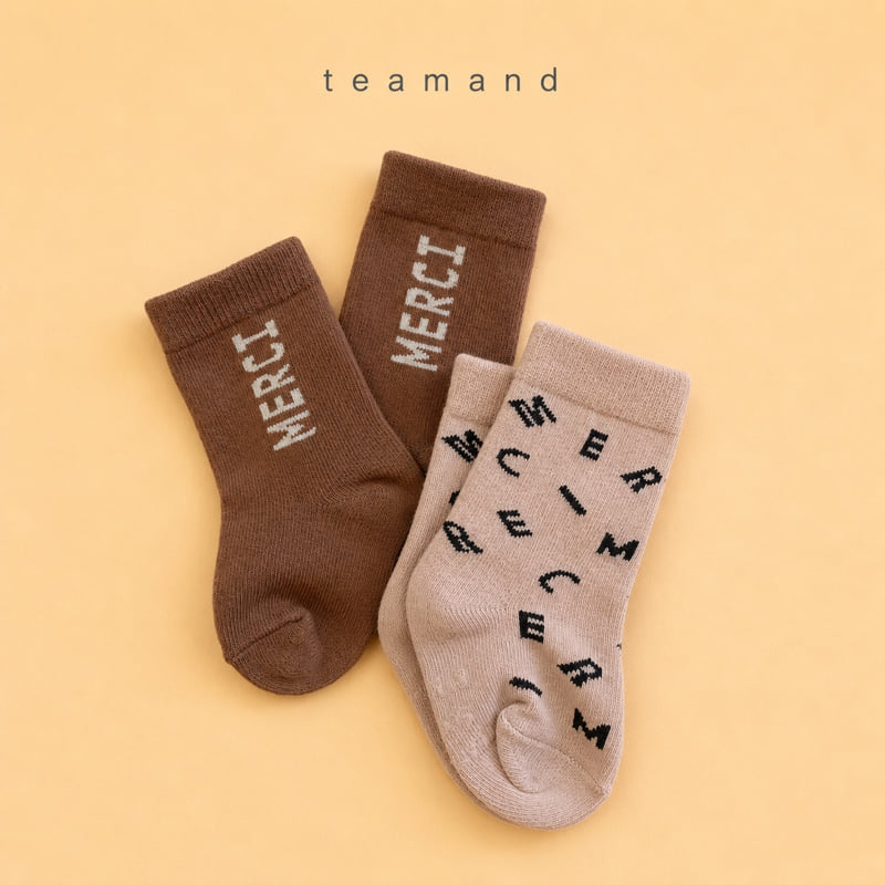 Teamand - Korean Children Fashion - #childofig - Merci Sock Set Mom Couple - 6