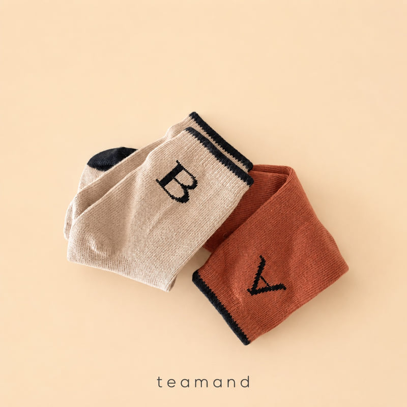 Teamand - Korean Children Fashion - #childofig - Spelling Sock Set Mom Couple - 2