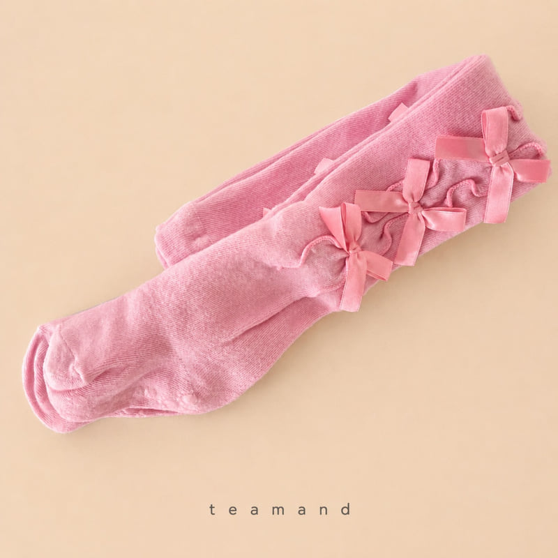 Teamand - Korean Children Fashion - #childofig - Ribbon Tights - 6